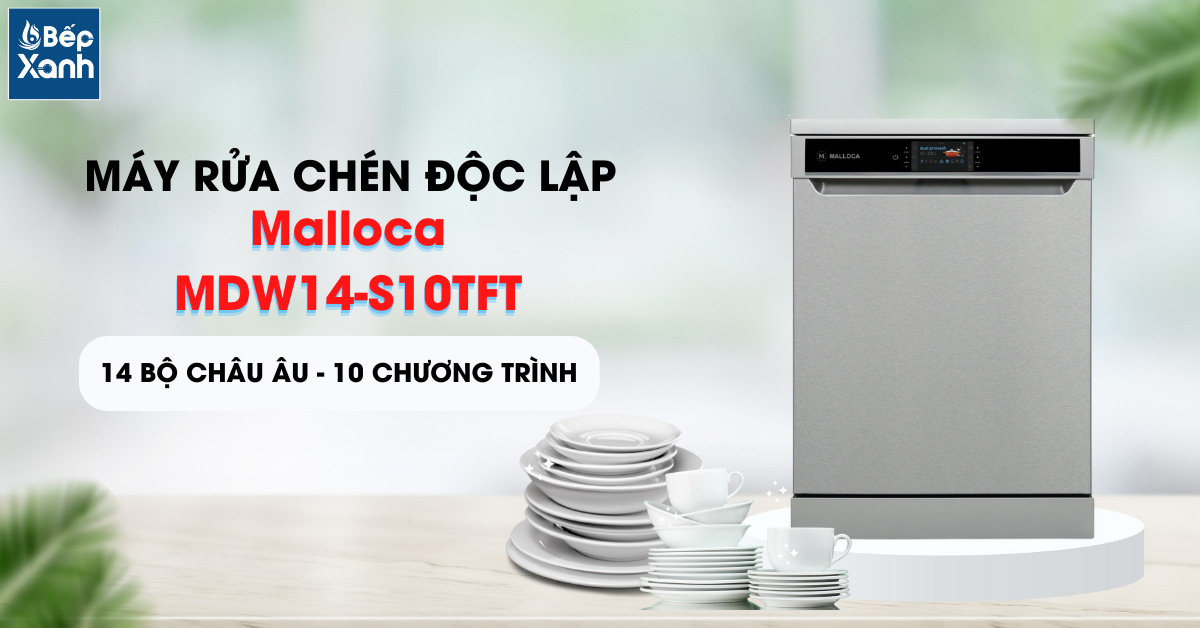 Máy rửa chén độc lập Malloca MDW14-S10TFT