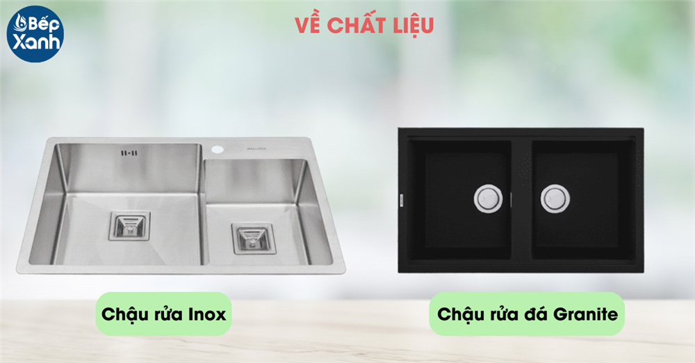 Chậu rửa chén Malloca chất liệu