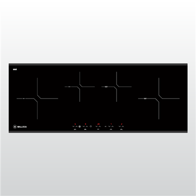 Bếp điện từ 4 vùng nấu Malloca MH-04IR S / 2 Vùng từ 2 vùng điện, kính Eurokera