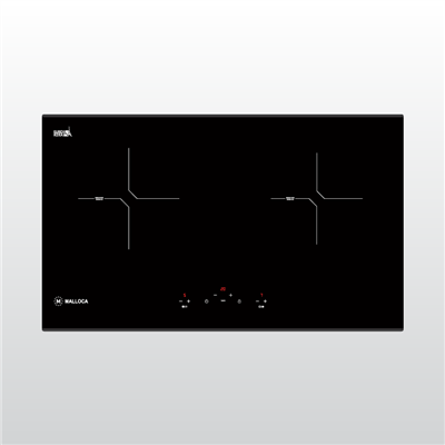 Bếp từ 2 vùng nấu Malloca MH 02I N / Kính Eurokera, chấm bi