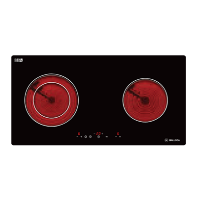 Bếp hồng ngoại 2 vùng nấu Malloca MH-02R / Mặt kính Eurokera