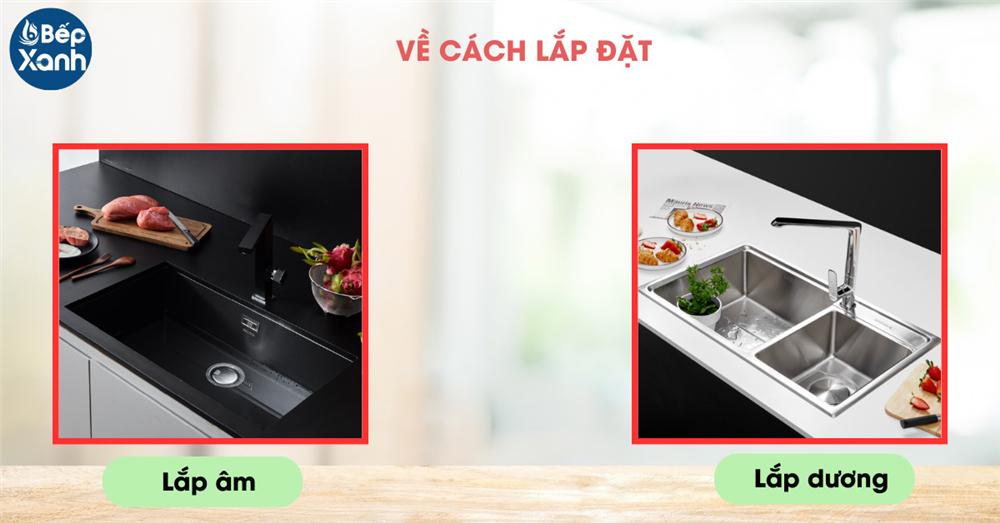 Chậu rửa chén Malloca đa dạng cách lắp đặt