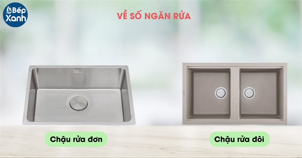 Chậu rửa chén Malloca phân theo số ngăn
